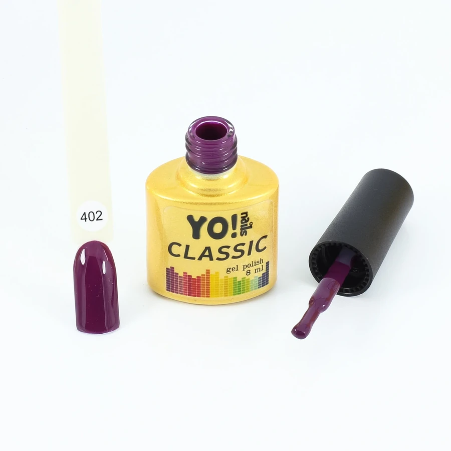 Гель-лак Yo!Nails Classic Gel Polish №402 щільний, сливово-фіолетовий 8 мл