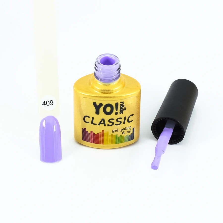 Гель-лак Yo!Nails Classic Gel Polish №409 яскравий, світло-фіолетовий 8 мл