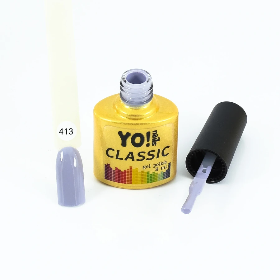 Гель-лак Yo!Nails Classic Gel Polish №413 пастельний, сіро-фіолетовий, з блакитним відтінком 8 мл