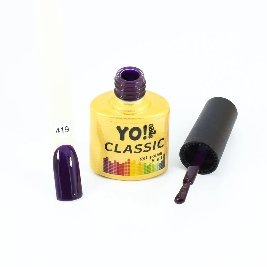 Гель-лак Yo!Nails Classic Gel Polish №419 класичний фіолетовий, темний 8 мл