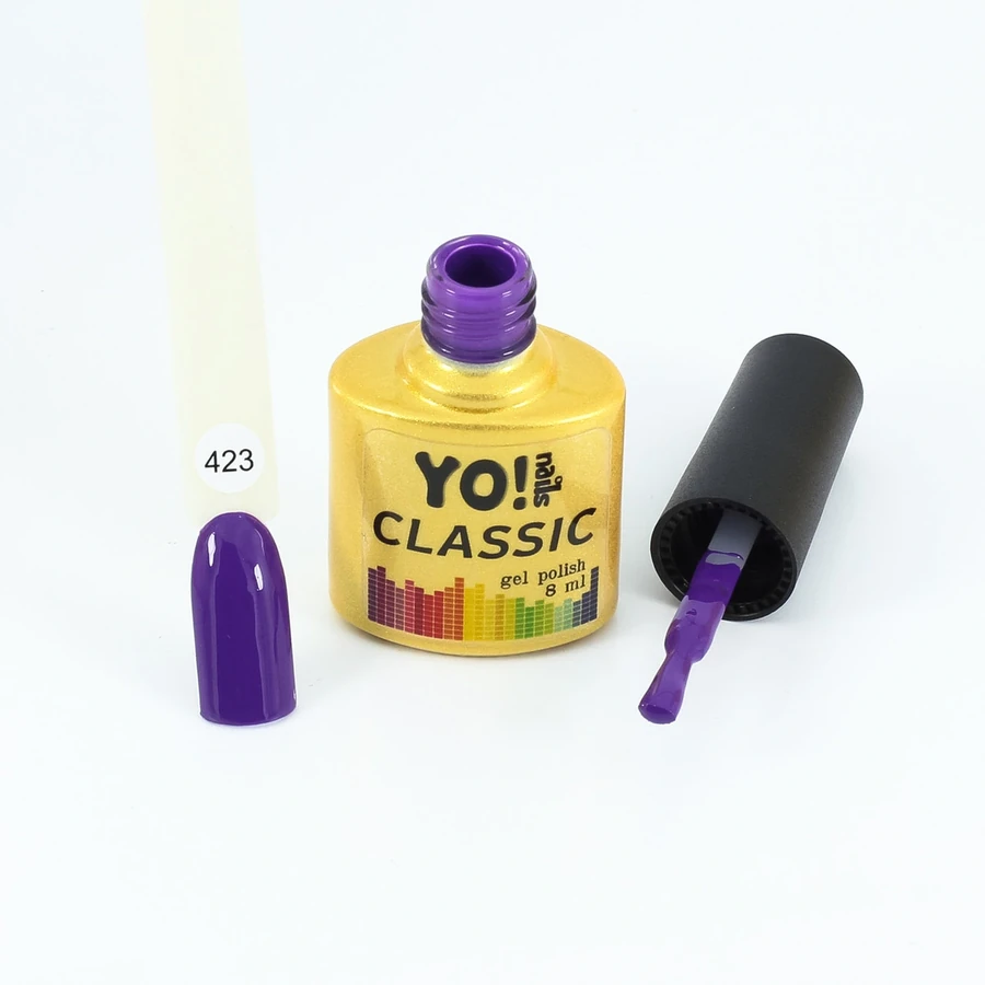 Гель-лак Yo!Nails Classic Gel Polish №423 яскравий, молочно-фіолетовий 8 мл