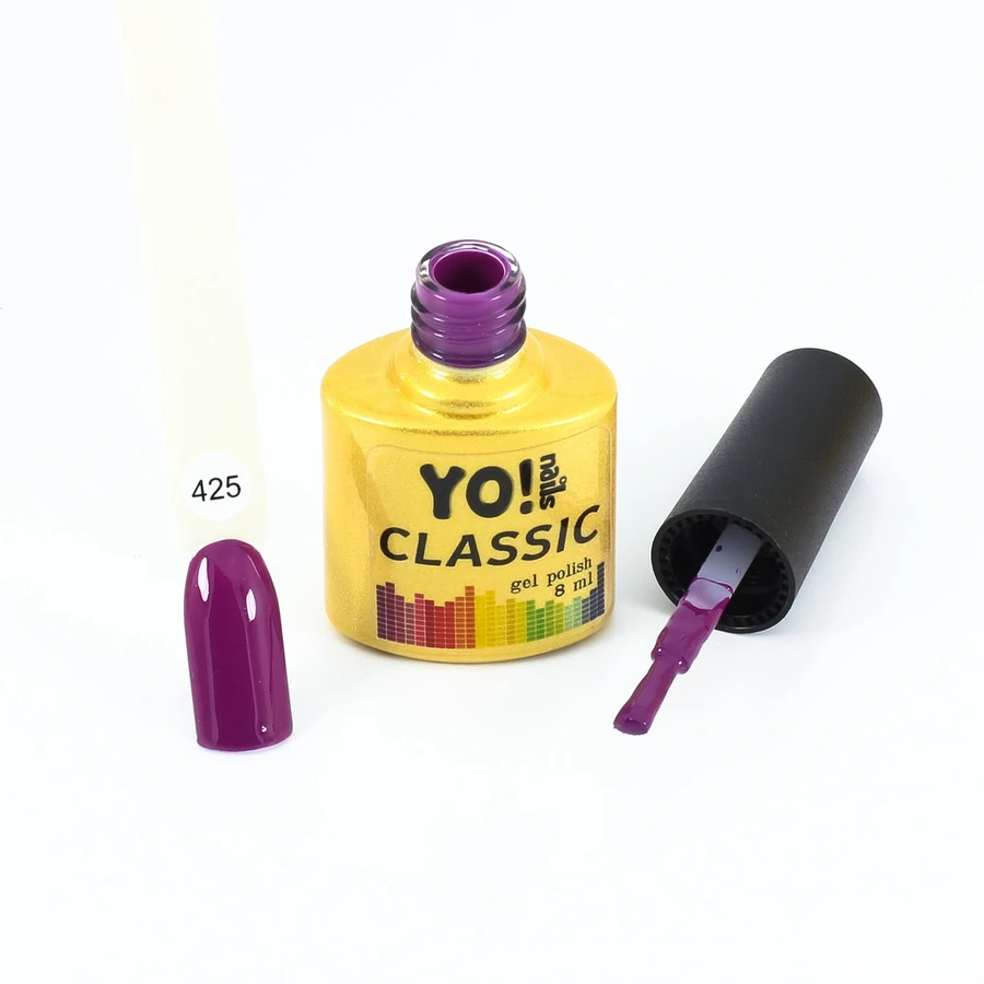 Гель-лак Yo!Nails Classic Gel Polish №425 бузково-фіолетовий, з ягідним відтінком 8 мл
