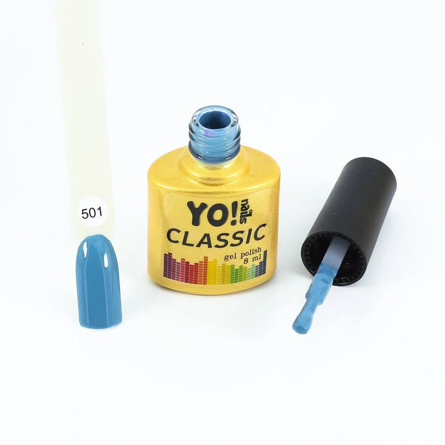 Гель-лак Yo!Nails Classic Gel Polish №501 сіро-блакитний 8 мл