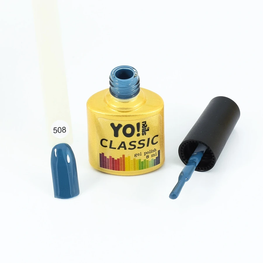 Гель-лак Yo!Nails Classic Gel Polish №508 асфальтно-синьо-бірюзовий 8 мл