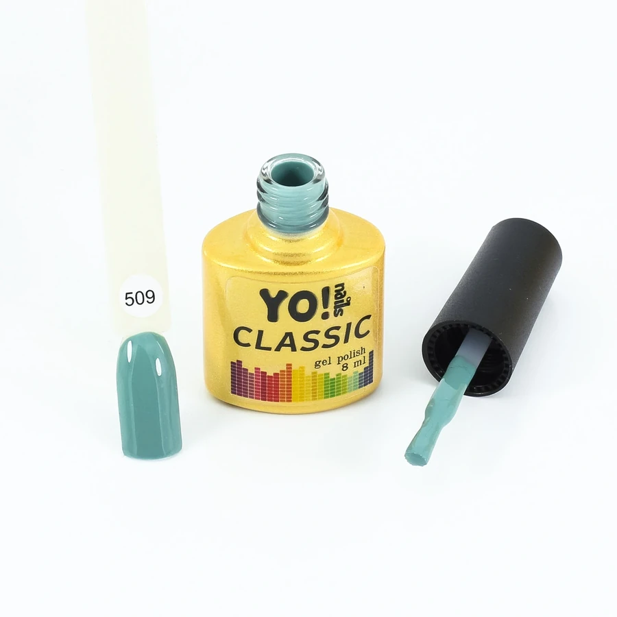 Гель-лак Yo!Nails Classic Gel Polish №509 теплий, сіро-бірюзовий 8 мл