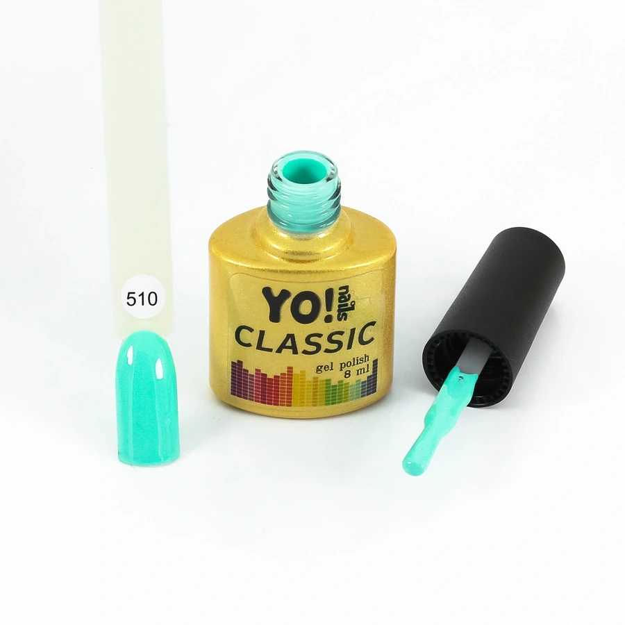 Гель-лак Yo!Nails Classic Gel Polish №510 яскравий, неоновий тиффані 8 мл