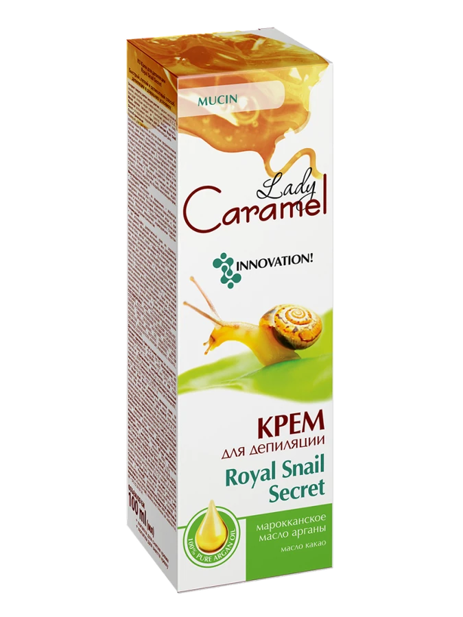 Крем для депіляції з муцином равлика Lady Caramel Depilation Cream Royal Snail Secret 100 мл