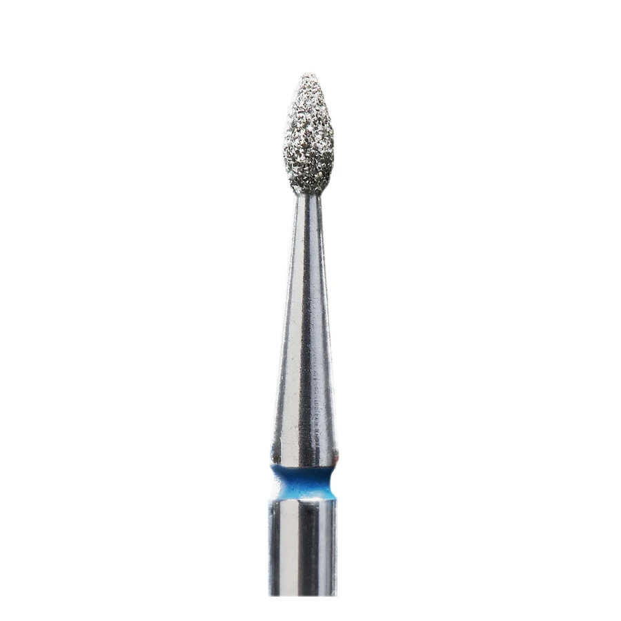 Фреза алмазна крапля Staleks Pro Expert Diamond Nozzle Drop синя, середній абразив 1.6 мм