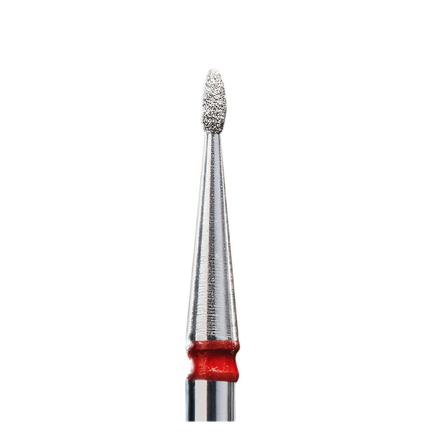 Фреза алмазна брунька Staleks Pro Expert Diamond Nozzle Bud червона , м`який абразив 1.2 мм