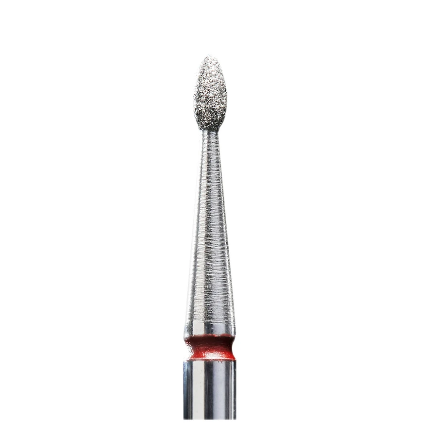 Фреза алмазна брунька Staleks Pro Expert Diamond Nozzle Bud червона, м`який абразив 1.6 мм