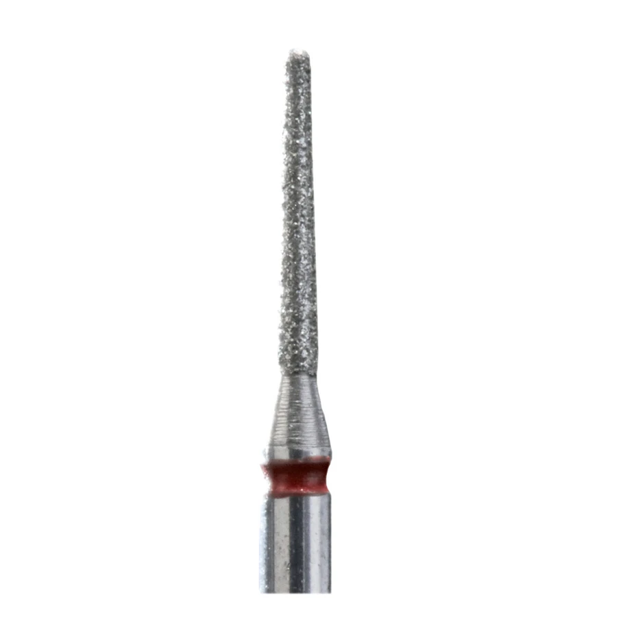 Фреза алмазна голчаста Staleks Pro Expert Diamond Nozzle Needle червона, м`який абразив 1.0 мм