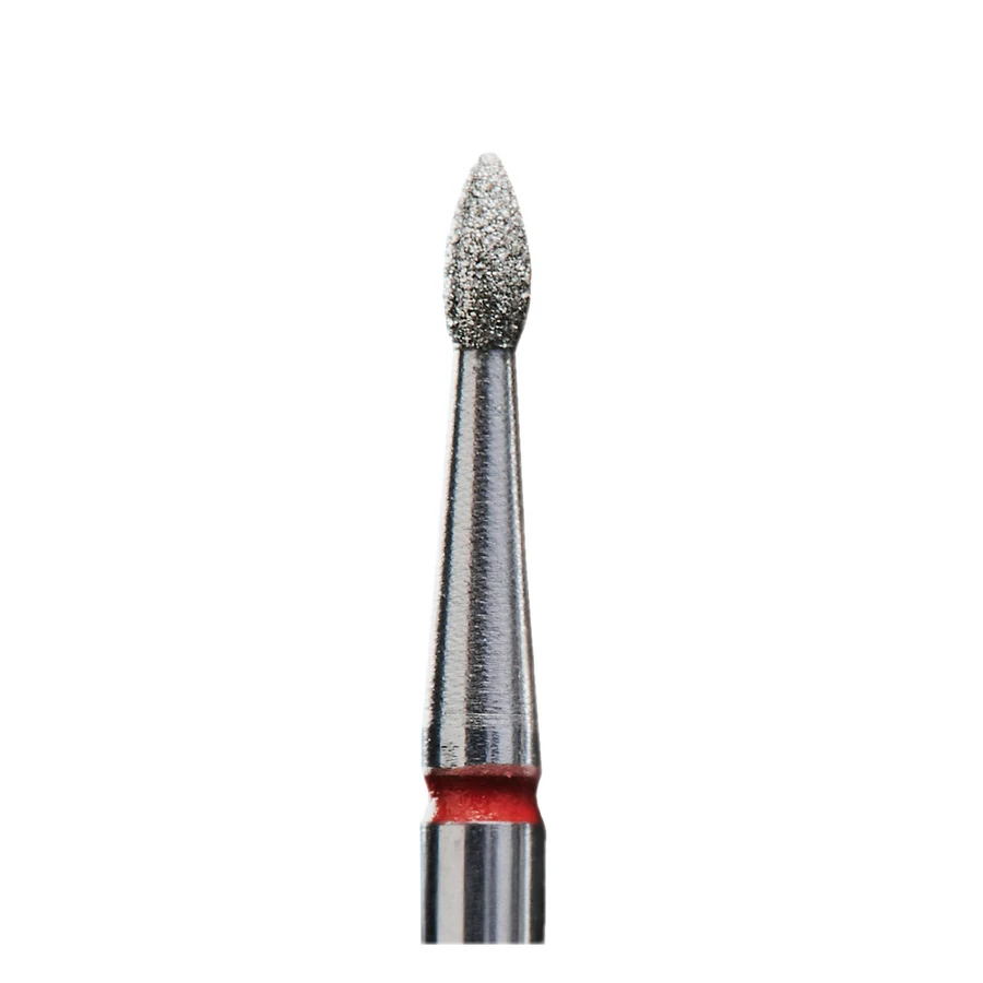 Фреза алмазна брунька Staleks Pro Expert Diamond Nozzle Bud червона, м`який абразив 1.8 мм