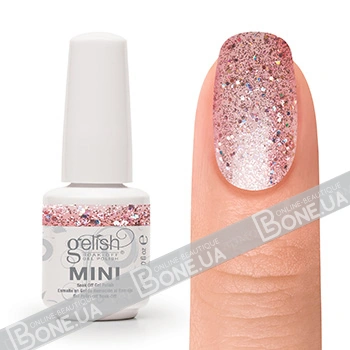 Гель-лак Harmony Gelish MINI June Bride дрібні сріблясті та великі голографічні блискітки 9 мл
