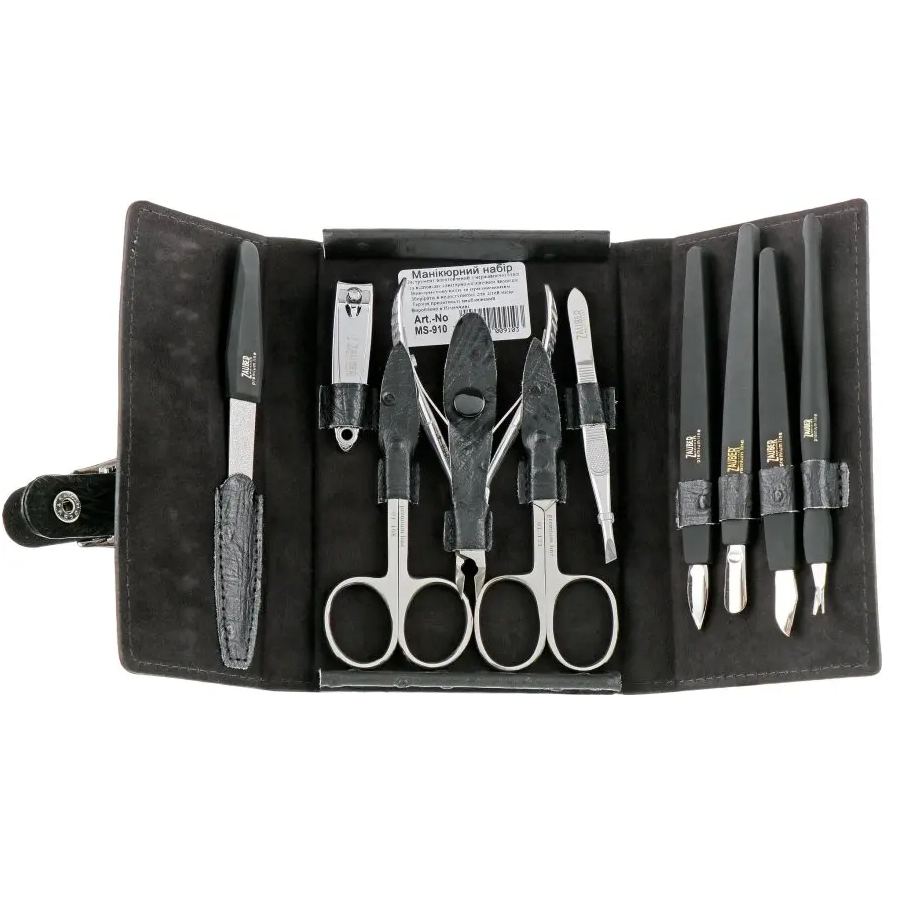 Манікюрний набір Zauber Manicure Tools Set MS-910 10 предметів
