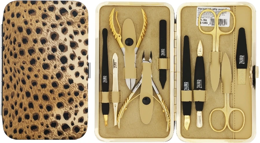 Манікюрний набір Zauber Manicure Tools Set MS-135G 10 предметів