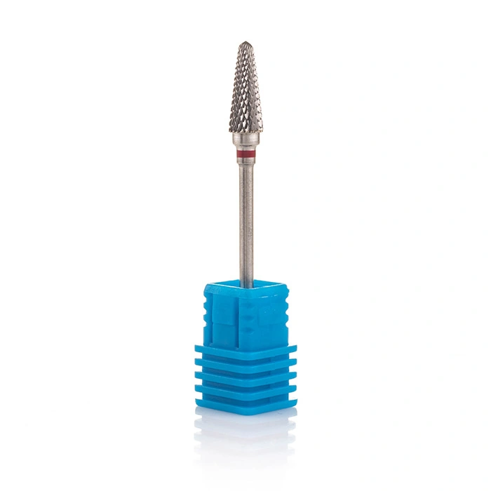 Насадка конус твердосплавна Nail Perfect Carbide Nozzle Cone Red червона, м`який абразив
