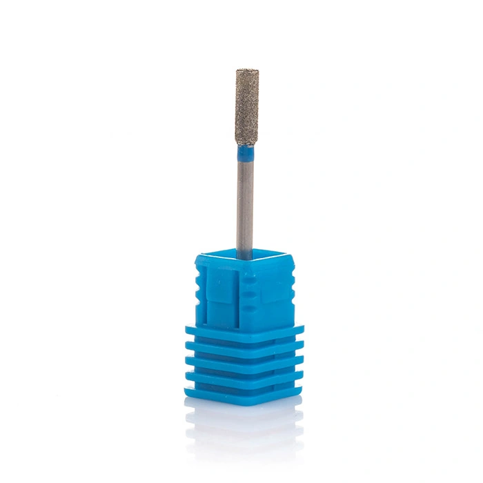 Фреза алмазна циліндр Nail Perfect Diamond Nozzle Cylindrical Blue синя, середній абразив 3.2 мм