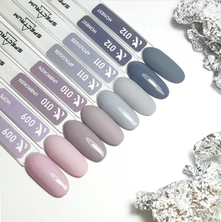 Гель-лак FOX Gel-polish Gold Spectrum 010 тьмяно-лавандовий, емаль 7 мл