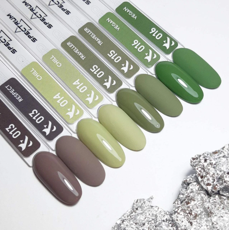 Гель-лак FOX Gel-polish Gold Spectrum 015 хакі, емаль 7 мл