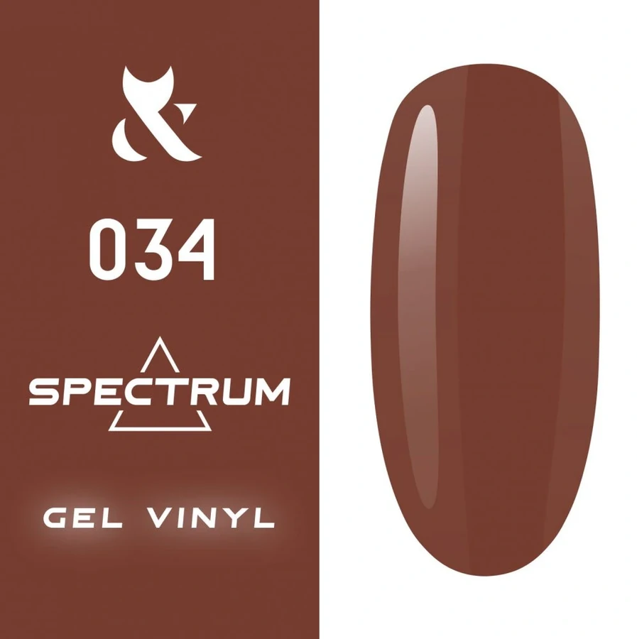 Гель-лак FOX Gel-polish Gold Spectrum 034 темно-теракотовий, емаль 7 мл