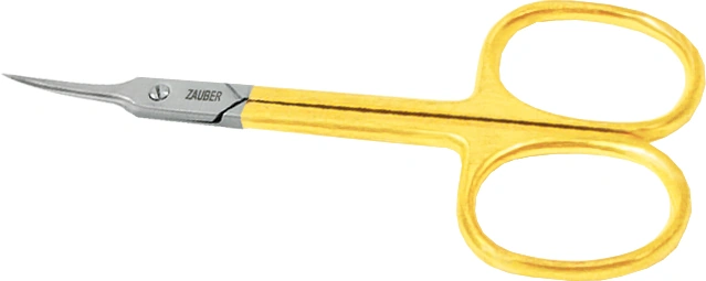 Ножиці для кутикул золотисті Zauber Cuticle Scissors 01-155G 22 мм