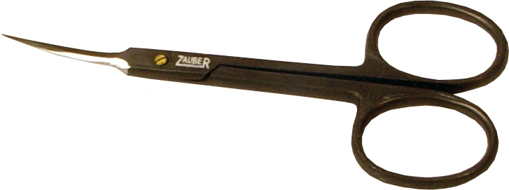 Ножиці для кутикул чорні Zauber Cuticle Scissors 01-155В 22 мм