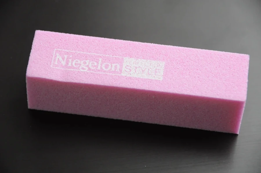 Баф-блок для нігтів Niegelon Баф 80/100 грит 6-0574 рожевий