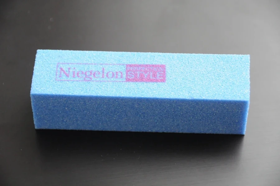 Баф-блок для нігтів Niegelon Баф 80/100 грит 6-0575 блакитний