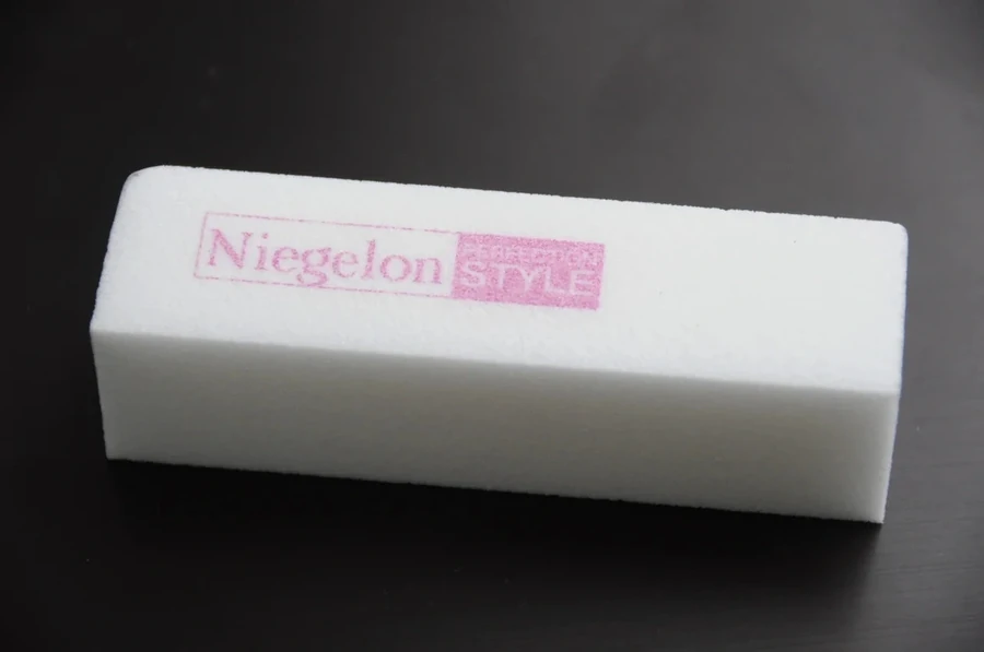 Баф-блок для нігтів Niegelon Баф 80/100 грит 6-0579 білий
