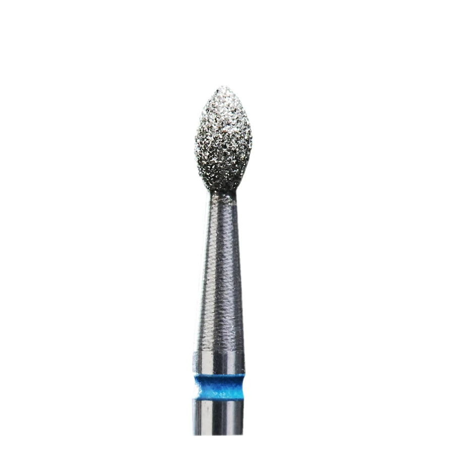 Фреза алмазна брунька гостра Staleks Pro Expert Diamond Nozzle Bud синя, середній абразив 2.5 мм