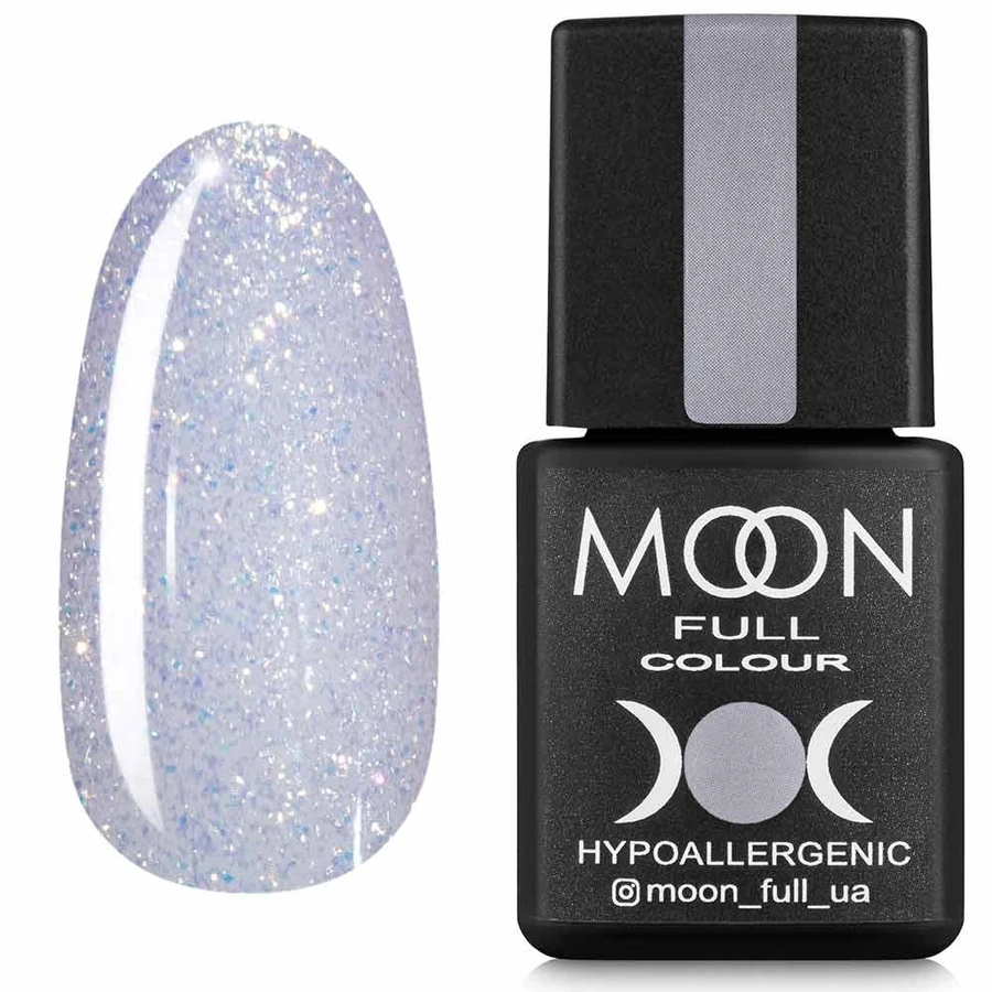 Гель-лак MOON FULL Opal Color Gel Polish №509 світло-бузковий з різнобарвним шиммером 8 мл