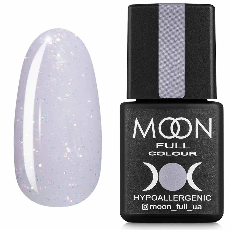 Гель-лак MOON FULL Opal Color Gel Polish №510 ніжно-рожевий з різнобарвним шиммером 8 мл