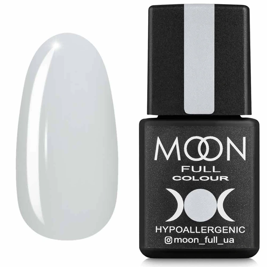 Гель-лак MOON FULL Air Nude №02 напівпрозорий білий, емаль 8 мл