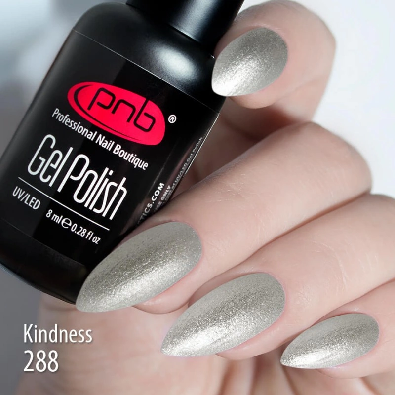 Гель-лак PNB №288 Kindness щільне срібло 8 мл