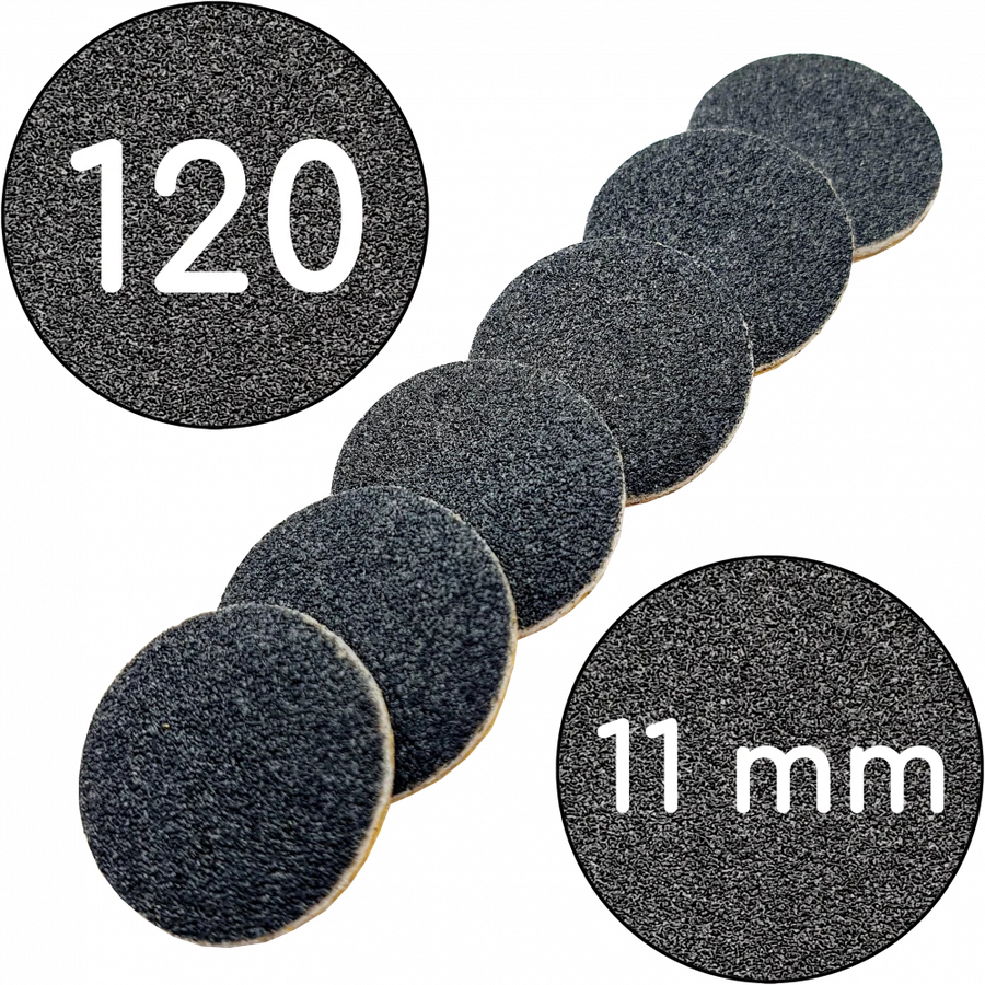 Змінні файли для подо-диску 11 мм ThePilochki Replaceable Abrasives Podo Dics Black 120 грит Чорні 50 шт