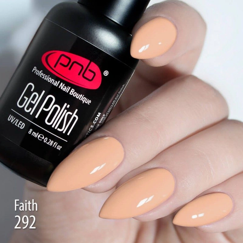 Гель-лак PNB Mini №292 Faith світлий персик, емаль 4 мл
