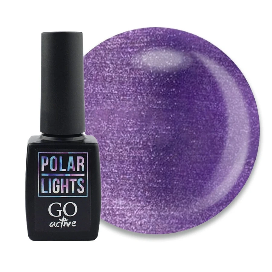 Гель-лак GO Active Gel Polish Polar Lights 04 фіолетовий з яскравим відблиском, магнітний 10 мл