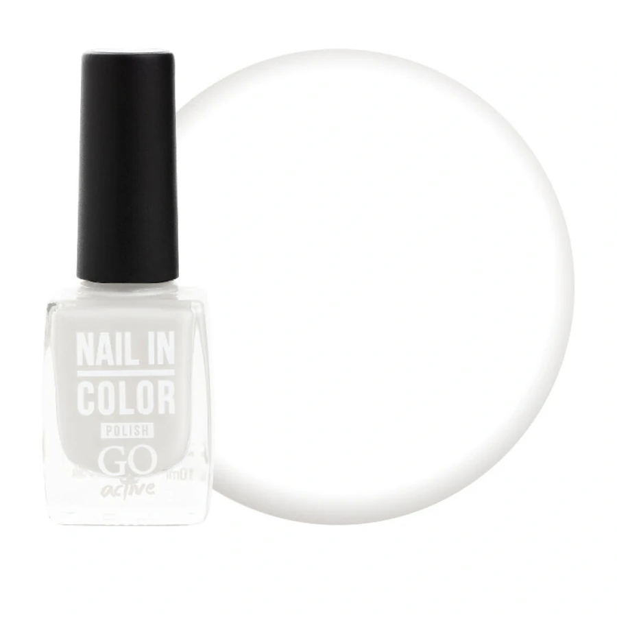 Лак для нігтів GO Active Nail in Color №02 білий, емаль 10 мл
