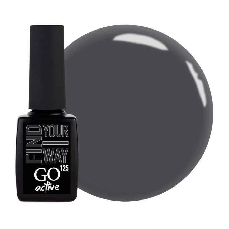 Гель-лак GO Active Gel Polish 125 графітово-сірий, емаль 10 мл