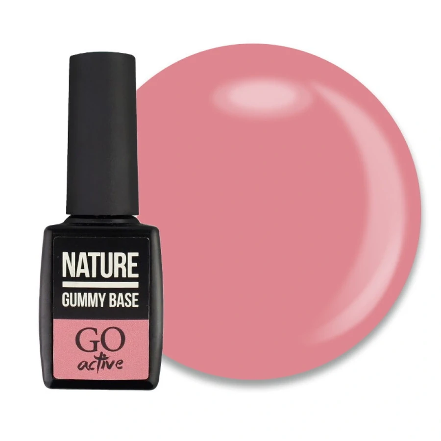 Каучукова камуфлююча база GO Active Gummy Base 08 Peony півонія, напівпрозорий 10 мл