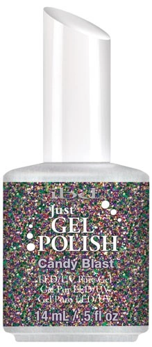 Гель-лак IBD Just Gel Polish Candy Blast гліттер із зеленими, фіолетовими, червоними, золотистими блискітками 14 мл