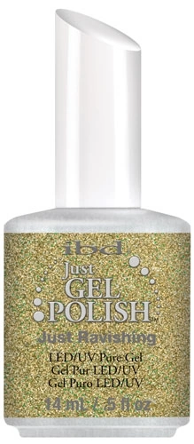 Гель-лак IBD Just Gel Polish Just Ravishing золотистий напівпрозорий з хамеллеоновим мікроблиском 14 мл