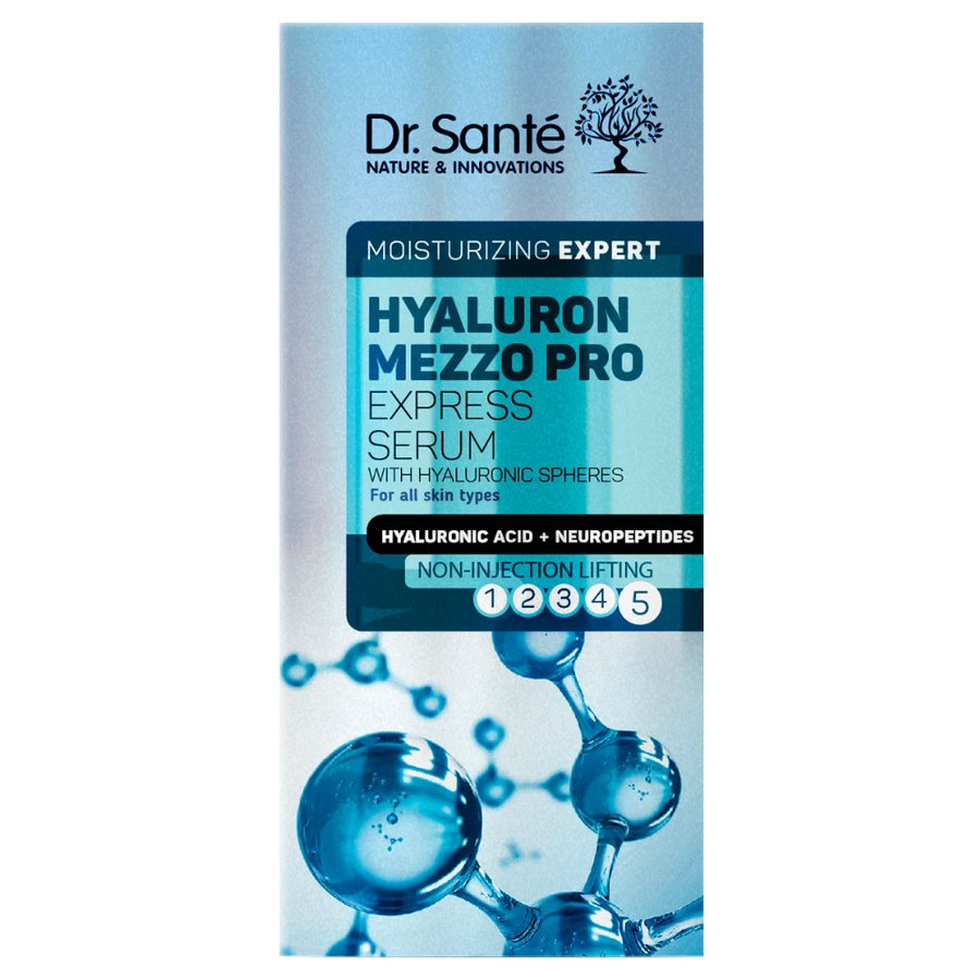 Експрес-сироватка для шкіри обличчя та шиї Dr.Sante Hyaluron Mezzo Pro Express Serum 30 мл