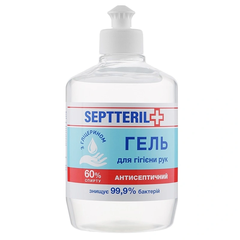 Гель для гігієни рук "Антисептичний" Elfa Pharm Septteril Gel Antiseptic 460 мл