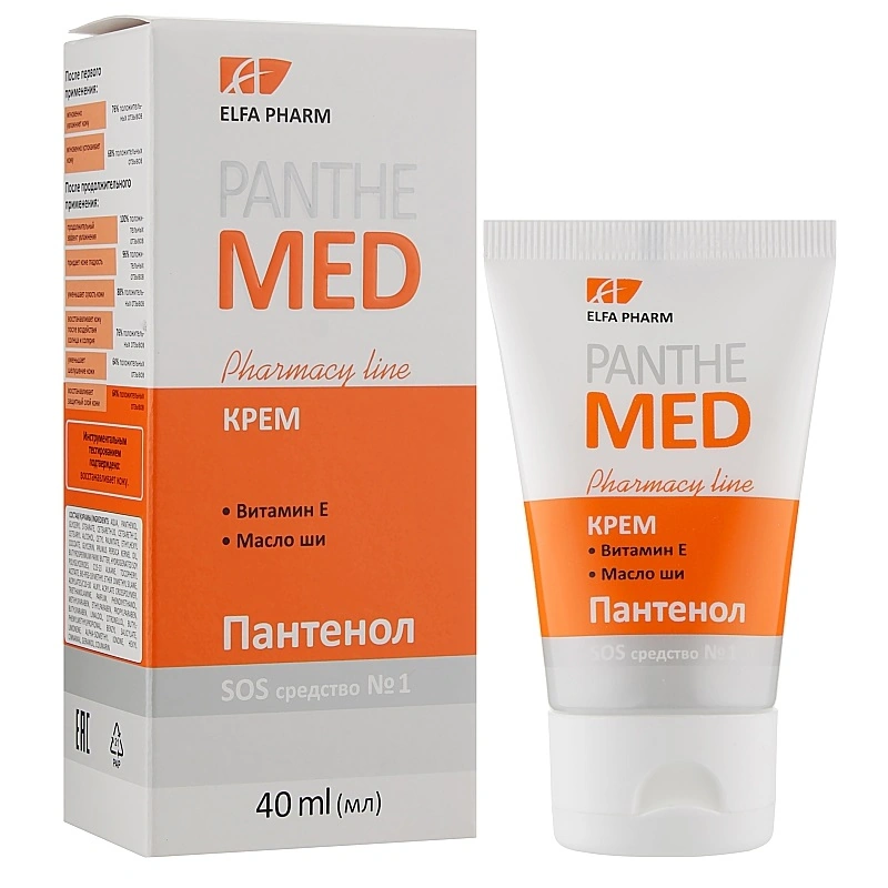 Крем для тіла з пантенолом Elfa Pharm Panthe Med Pantenol Cream 40 мл