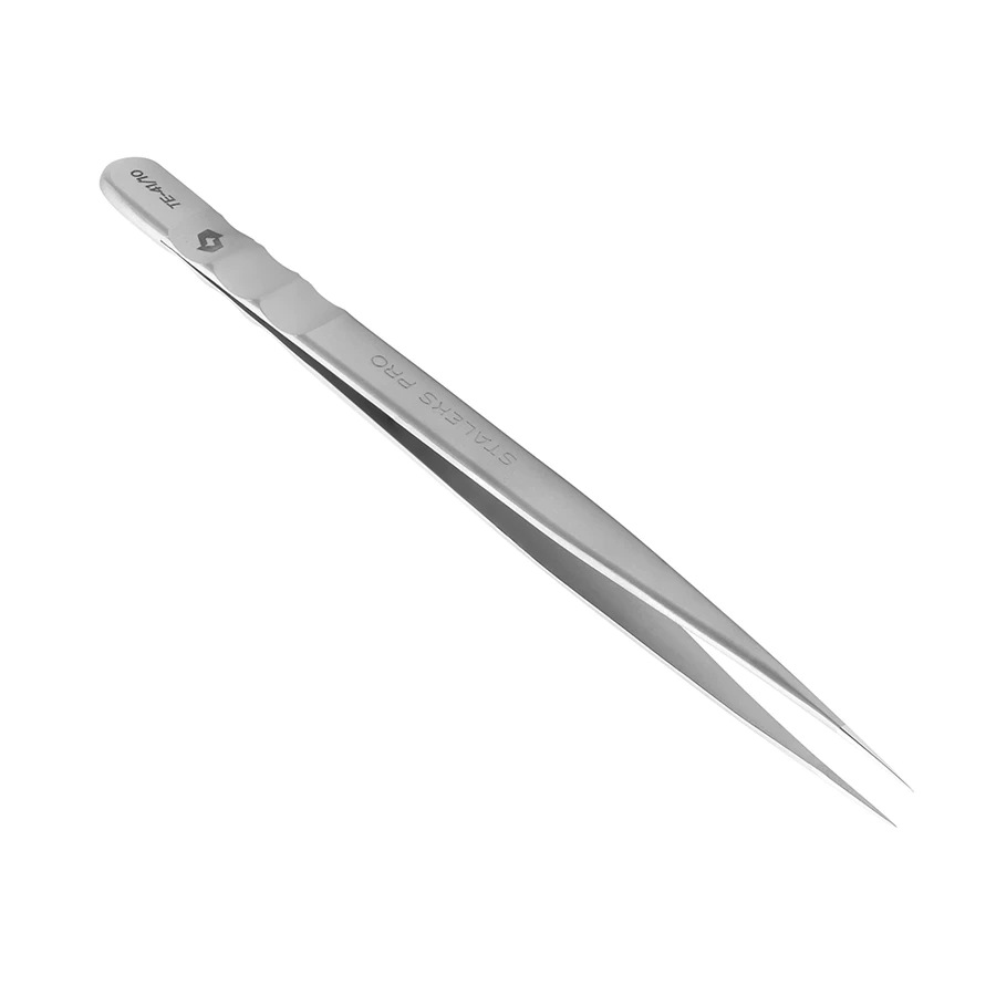 Пінцет для вій професійний прямий Staleks PRO EXPERT 41 TYPE 10