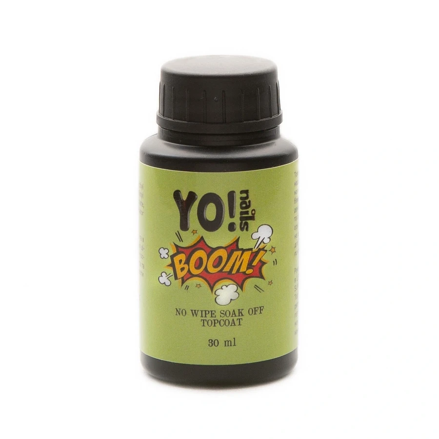 Топ для гель-лаку без липкого шару Yo!Nails Boom No Wipe Top Coat 30 мл