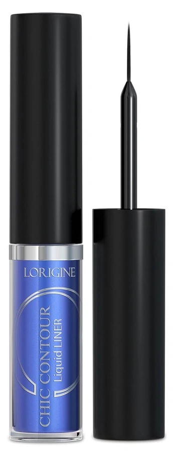 Мінеральна рідка підводка для очей Lorigine Minerals Liquid eyeliner Chic Contour Е 02 Blue синя 4,5 мл