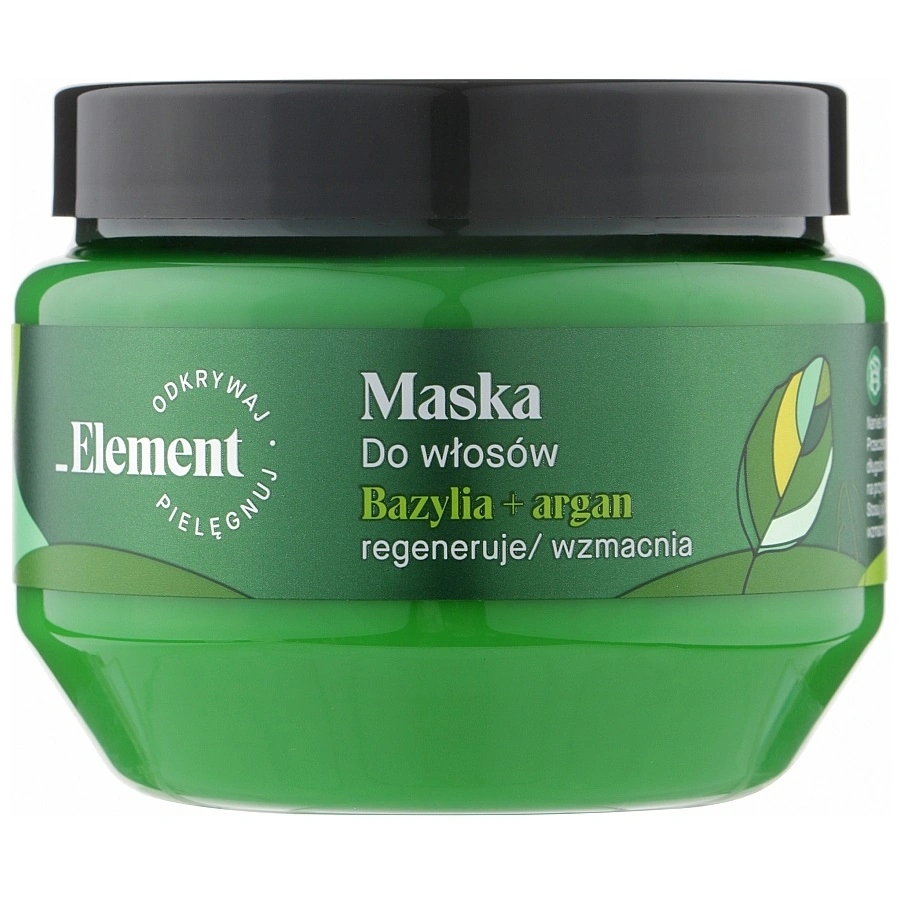 Маска для зміцнення волосся від випадання Element Hair Mask with Basil and Argan 200 мл