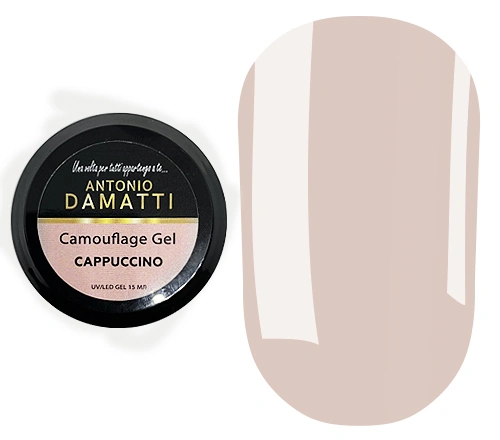 Камуфлюючий гель Antonio Damatti Camouflage Gel Cappuccino кремово-бежевий 15 мл